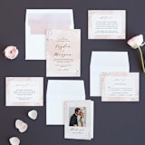 "Formal Watercolor" - Wedding Invitations in Bashful by Jennifer Postorino - Invitation Suite