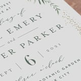"Sparkling Ferns" - Wedding Invitations in Garden by Kristie Kern - Close-Up
