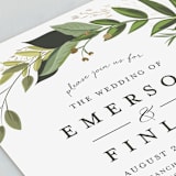 "Vines of Green" - Wedding Invitations in Fern by Susan Moyal - Close-Up