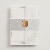 "Vines of Green" - Wedding Invitations in Fern by Susan Moyal - Vellum Wrap with Wax Seal