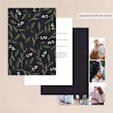 "Greenery Crown" - Wedding Invitations in Midnight by Susan Moyal - Back of Card