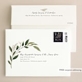 "Greenery Crown" - Wedding Invitations in Midnight by Susan Moyal - FREE Recipient Addressing