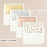 "Greenery Crown" - Wedding Invitations in Midnight by Susan Moyal - Envelope Liner Options