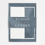 "Moody Marbling" - Wedding Invitations in Slate by Hooray Creative - Assembled
