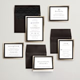 "Handsome Border" - Wedding Invitations in Chalkboard by Hooray Creative - Invitation Suite