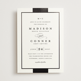 "Refined style" - Wedding Invitations in Cotton by Stacey Meacham - Front