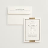 "Refined style" - Wedding Invitations in Slate by Stacey Meacham - Invitation with Envelope