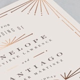 "Art Deco Border" - Wedding Invitations in Blush by Hooray Creative - Close-Up