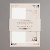 "Art Deco Border" - Wedding Invitations in Blush by Hooray Creative - Assembled