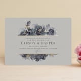 "Enchanted Blooms" - Wedding Invitations in Midnight by Lori Wemple - Front