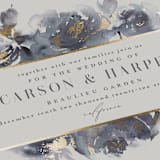 "Enchanted Blooms" - Wedding Invitations in Midnight by Lori Wemple - Close-Up