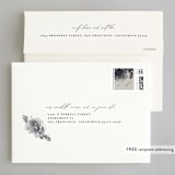 "Enchanted Blooms" - Wedding Invitations in Midnight by Lori Wemple - FREE Recipient Addressing