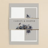 "Enchanted Blooms" - Wedding Invitations in Midnight by Lori Wemple - Assembled