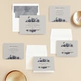 "Enchanted Blooms" - Wedding Invitations in Midnight by Lori Wemple - Invitation Suite