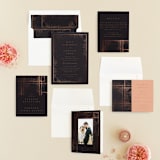 "Dazzling" - Wedding Invitations in Noir by Phrosné Barwood - Invitation Suite