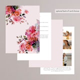 "Blossoms" - Wedding Invitations in Blush by Lori Wemple - Back of Card