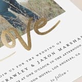 "Lovely Script" - Wedding Invitations in Cotton by Stacey Meacham - Close-Up