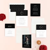 "New Monogram" - Wedding Invitations in Licorice by Jessica Williams - Invitation Suite