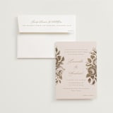 "Idyllic" - Wedding Invitations in Petal by Design Lotus - Invitation with Envelope