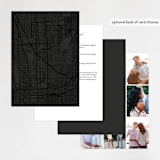 "Chicago" - Wedding Invitations in Onyx by Erin Deegan - Back of Card