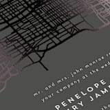 "Chicago" - Wedding Invitations in Onyx by Erin Deegan - Close-Up
