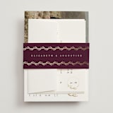 "For Eternity" - Wedding Invitations in Snow by Ana de Sousa - Assembled with Belly Band
