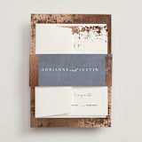 "Woodland Hills" - Wedding Invitations in Copper by Eric Clegg - Assembled with Belly Band