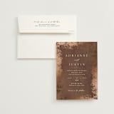 "Woodland Hills" - Wedding Invitations in Copper by Eric Clegg - Invitation with Envelope