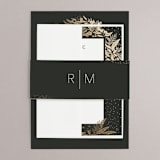 "Gather" - Wedding Invitations in Ebony by Leah Bisch - Assembled
