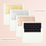 "Modern Deco" - Wedding Invitations in Midnight by Hooray Creative - Envelope Liner Options