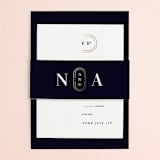 "Modern Deco" - Wedding Invitations in Midnight by Hooray Creative - Assembled