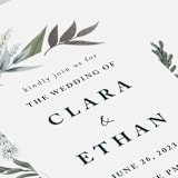"Soft Greenery" - Wedding Invitations in Twilight by Susan Moyal - Close-Up