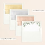 "Trailing Vine" - Wedding Invitations in Greenery by Jennifer Postorino - Envelope Liner Options