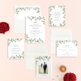"Trailing Vine" - Wedding Invitations in Greenery by Jennifer Postorino - Invitation Suite