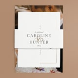 "Entwine" - Wedding Invitations in Pearl by Jennifer Postorino - Assembled with Belly Band