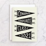 "Pennants" - Single Greeting Cards in Ink by Rachel K. Swanson - Front