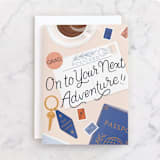 "Going Places" - Single Greeting Cards in Blush by Paper Raven Co. - Front