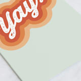 "Yay" - Single Greeting Cards in Mint by Tennie and Co. - Close-Up