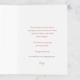 "The Adventure Begins" - Single Greeting Cards in Pumpkin by Lori Wemple - Customizable Interior Example