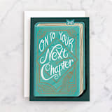 "The Next Chapter" - Single Greeting Cards in Emerald by Blue Ombre co - Front