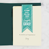 "The Next Chapter" - Single Greeting Cards in Emerald by Blue Ombre co - Customizable Interior Example