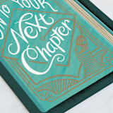 "The Next Chapter" - Single Greeting Cards in Emerald by Blue Ombre co - Close-Up