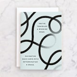 "Winding Road" - Single Greeting Cards in Sky by Heather Cairl - Front