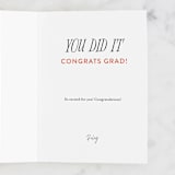 "Hot Dog Grad" - Single Greeting Cards in Sky by Itsy Belle Studio - Customizable Interior Example