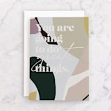 "great things" - Single Greeting Cards in Slate by Nicoletta Savod - Front