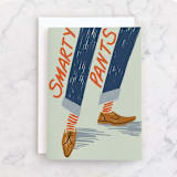 "Congrats Smarty Pants" - Single Greeting Cards in Mint by Vivian Yiwing - Front