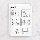 "Instructions for the Grad" - Single Greeting Cards in Cream by Charter Oaks Creative - Front