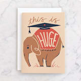 "This is Huge" - Single Greeting Cards in Peach by Vivian Yiwing - Front