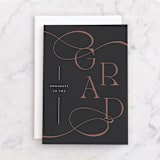 "Grad Line" - Single Greeting Cards in Ink by Carolyn MacLaren - Front
