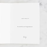 "Grad Line" - Single Greeting Cards in Ink by Carolyn MacLaren - Customizable Interior Example